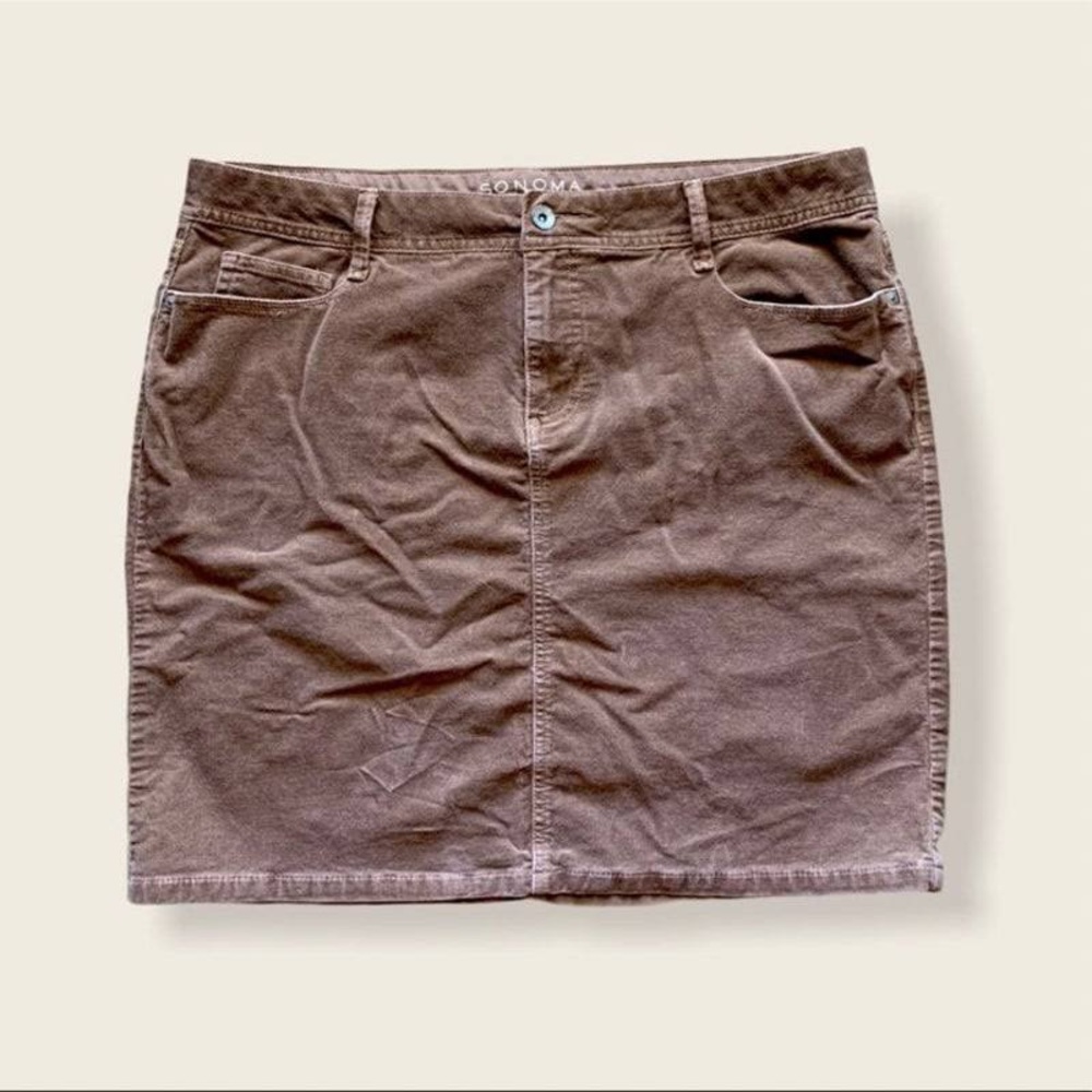 Sonoma Chocolate Brown Corduroy Skirt
